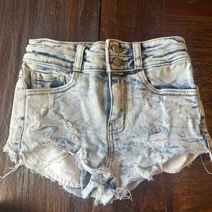 KanCan Light Blue kids Distressed Jean Shorts